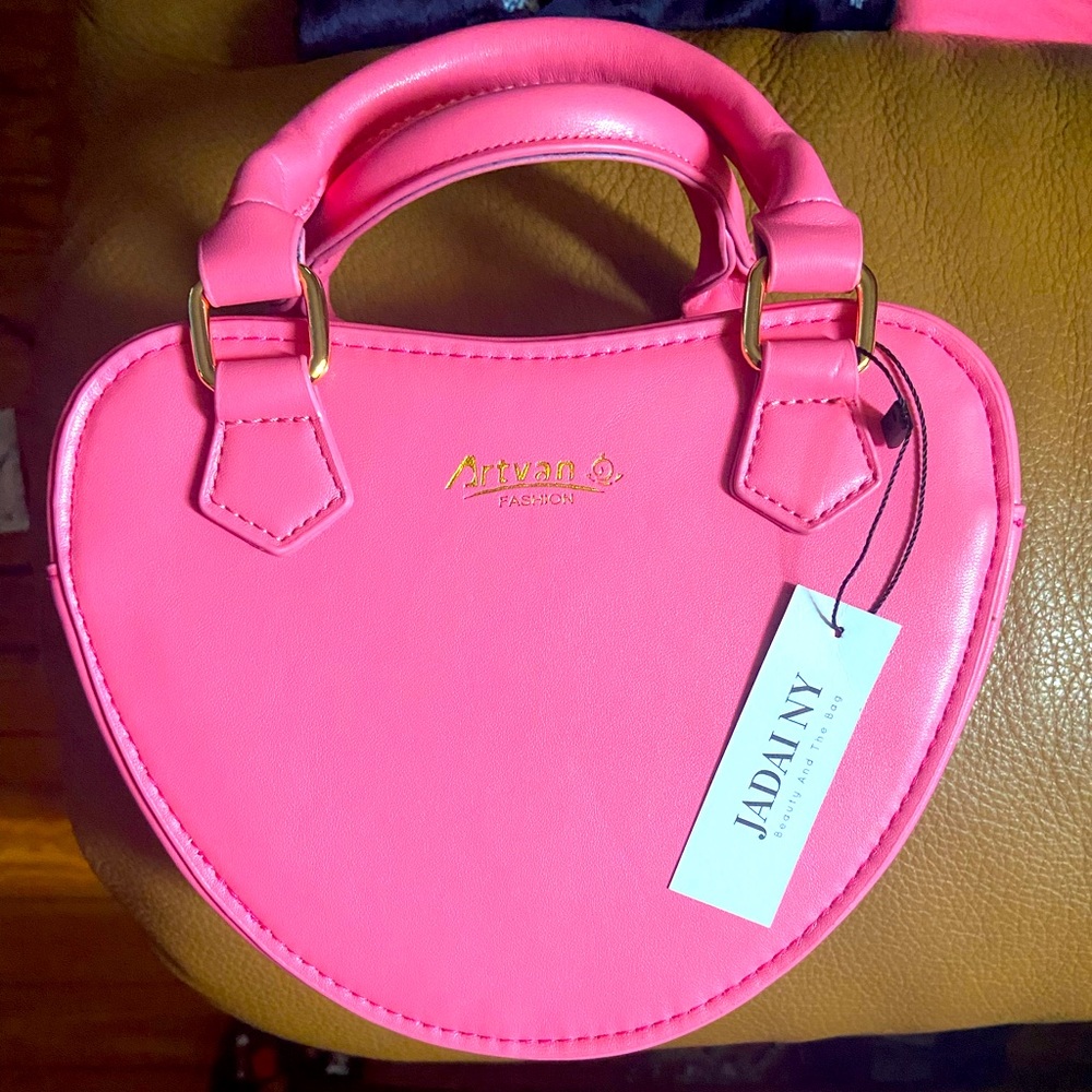 Pink Heart Shaped Bag